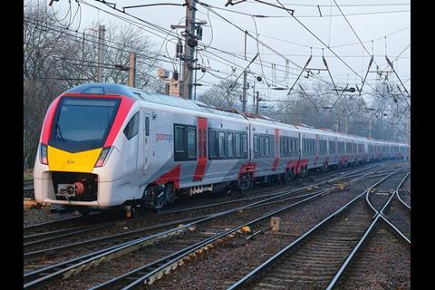 Stadler Flirt EMU for Greater Anglia’s Stansted Express service between London Liverpool Street and Stansted Airport (Photo: Greater Anglia/Nick Strugnell).